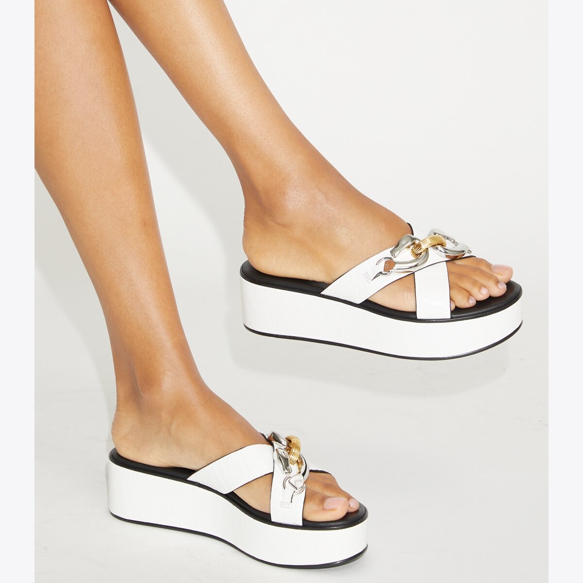 Jessa Platform Sandal - white
