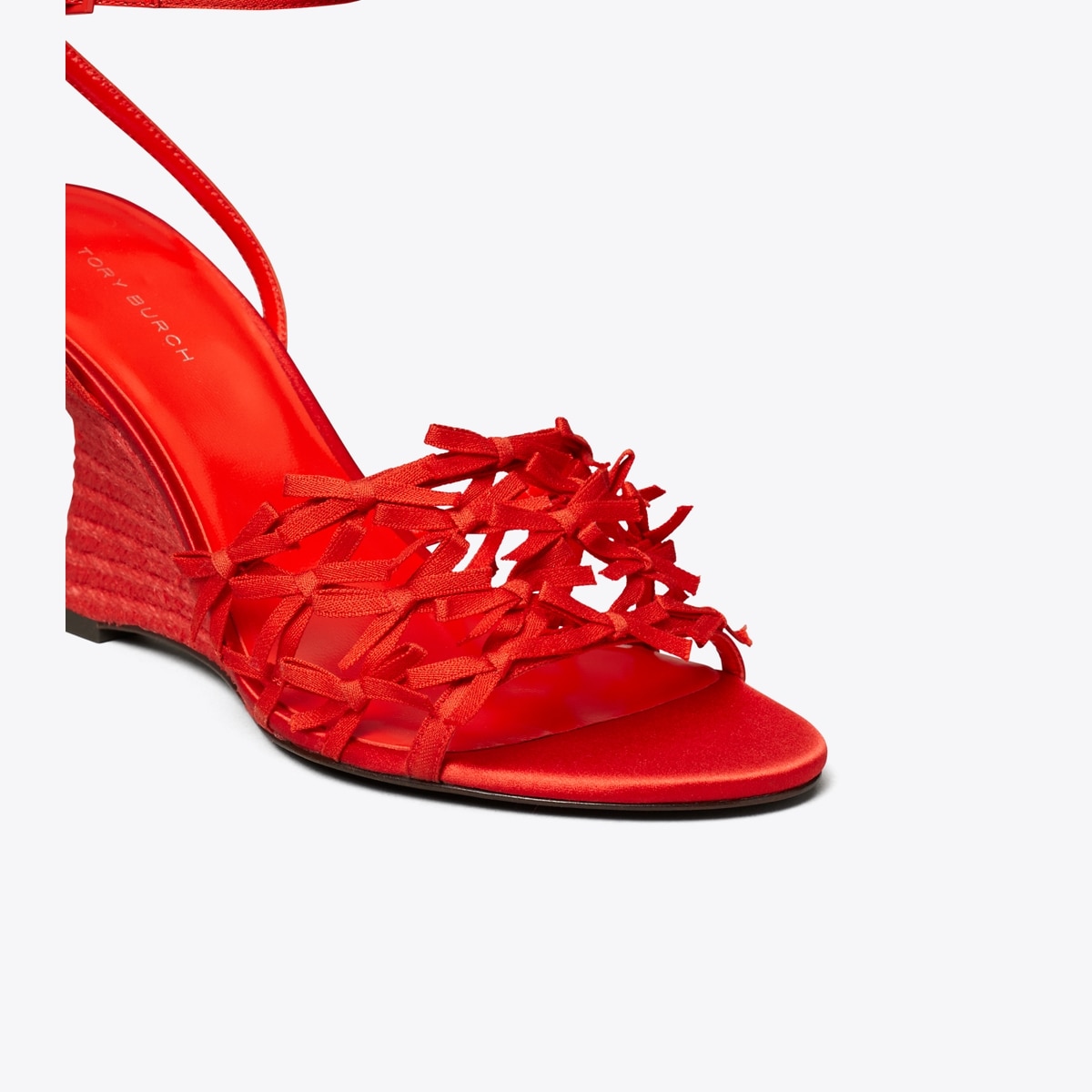 Mini Bow Espadrille Wedge - red