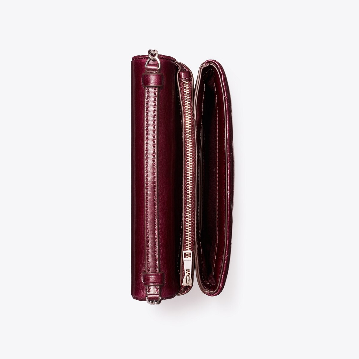 Kira Diamond Quilt Distressed Crossbody - purple