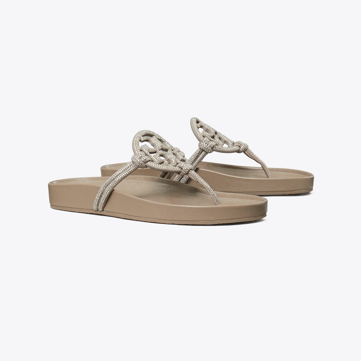 Miller Cloud Pavé Knotted Sandal - gray