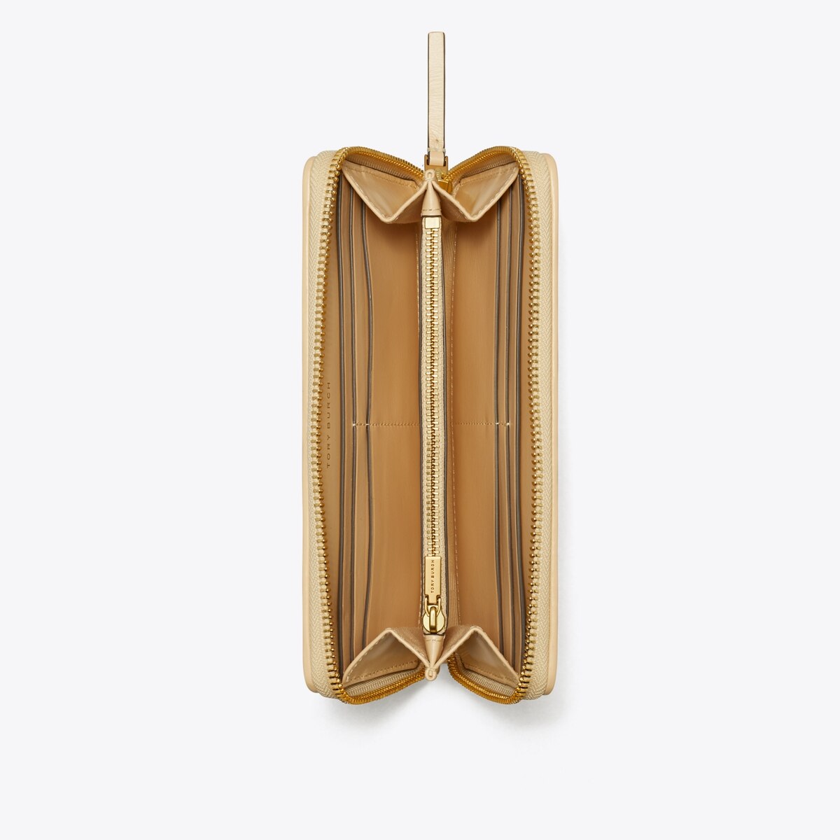 Kira Diamond Quilt Zip Continental Wallet - beige