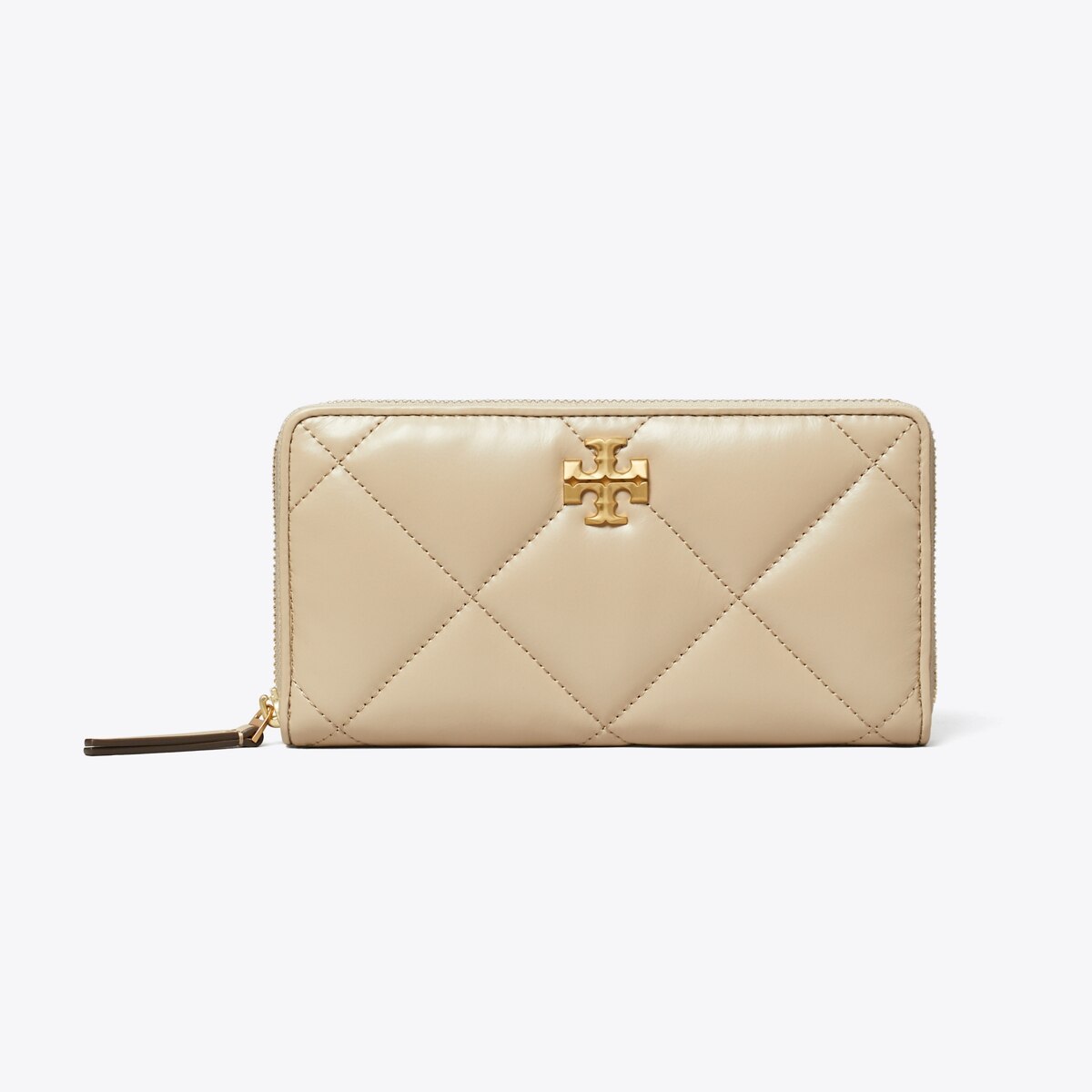 Kira Diamond Quilt Zip Continental Wallet - tiramisu