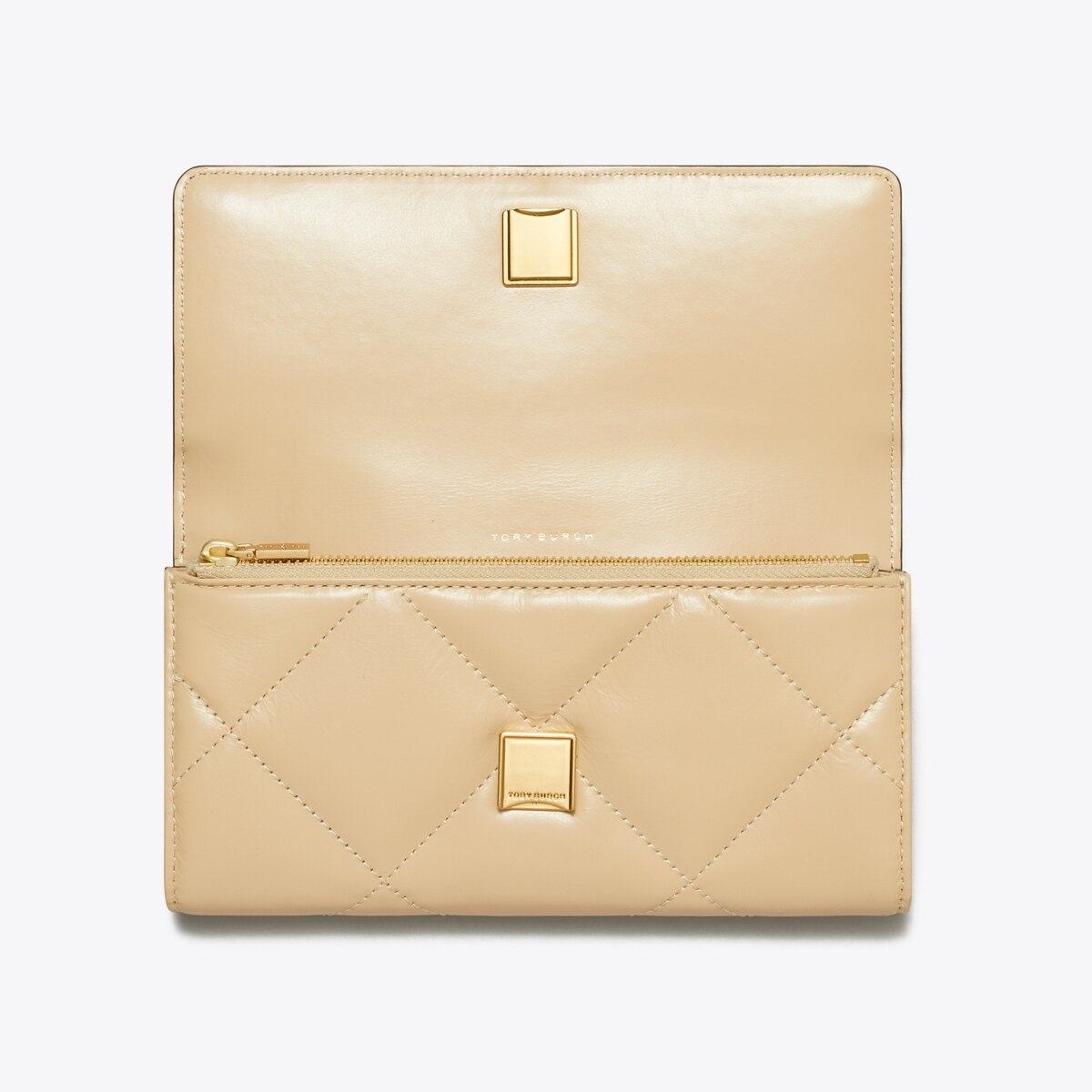 Kira Diamond Quilt Flap Wallet - yellow