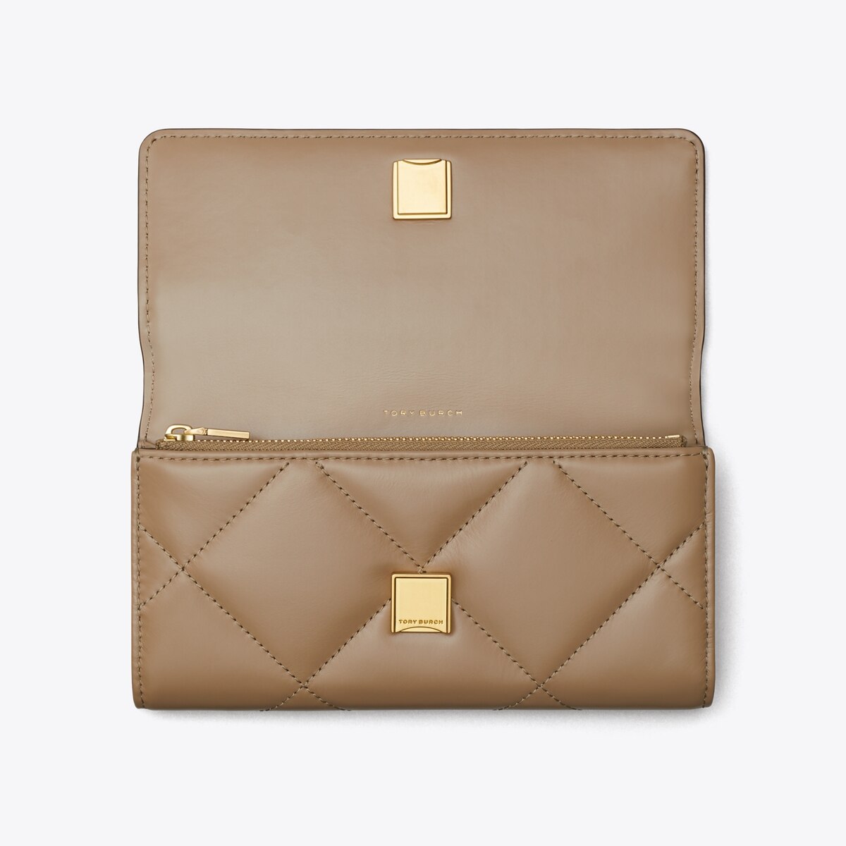 Kira Diamond Quilt Flap Wallet - tiramisu