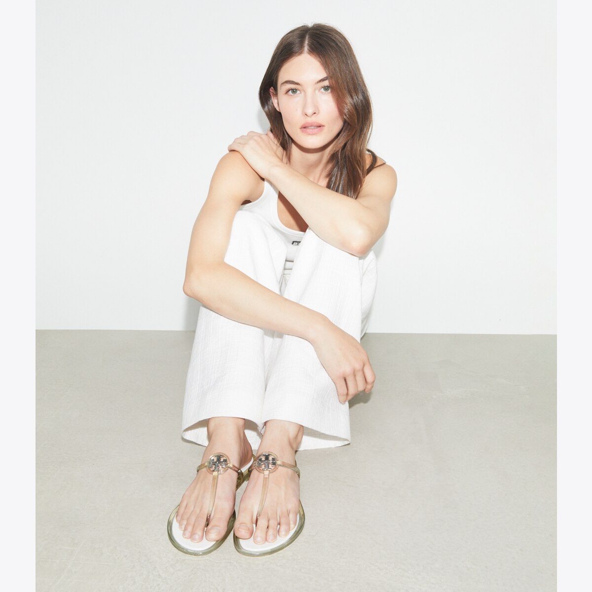 Mini Miller Jelly Sandal - white