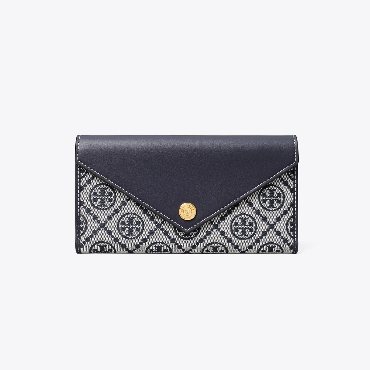 T Monogram Envelope Wallet - blue