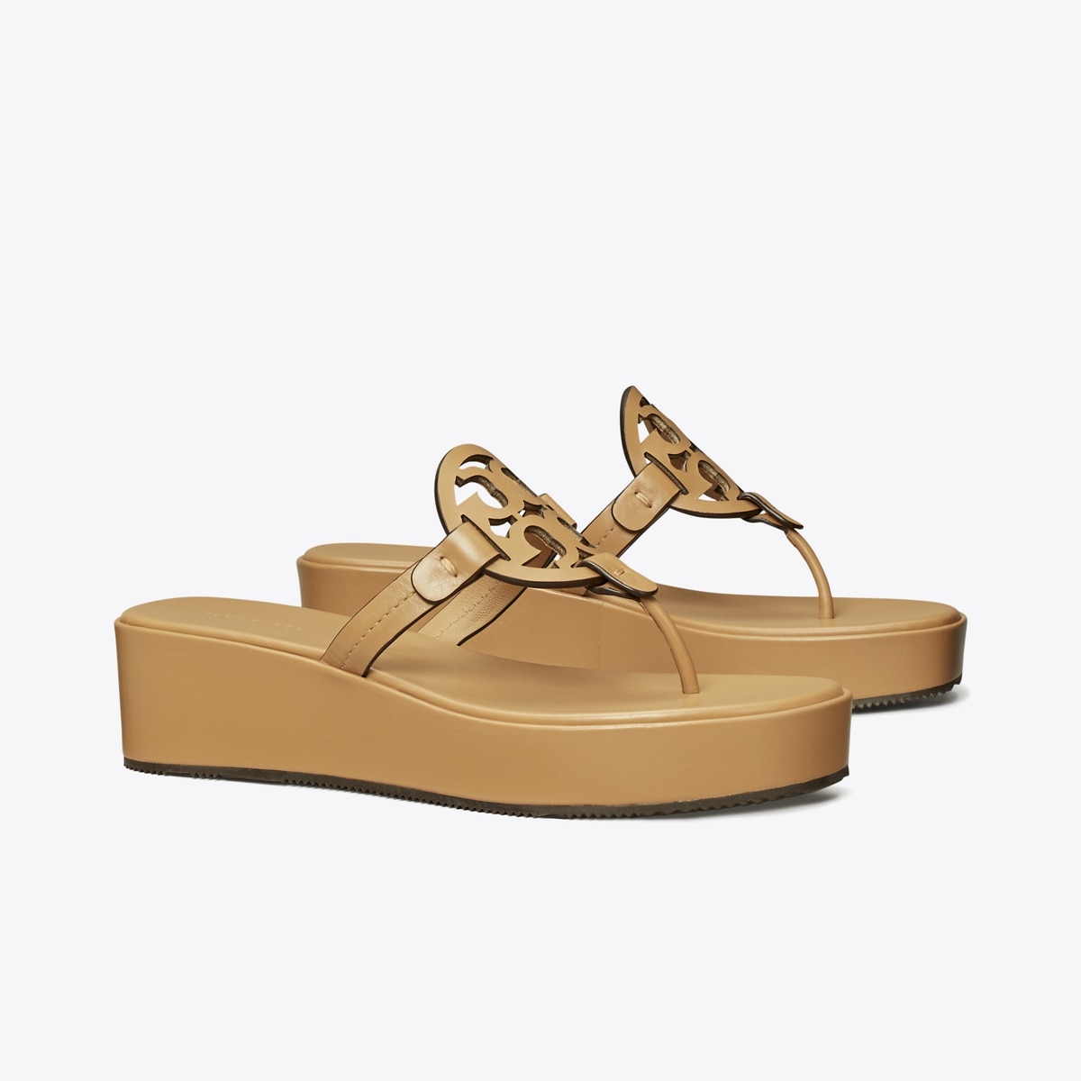 Miller Wedge Sandal - beige