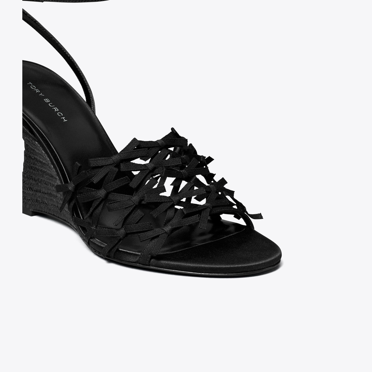 Mini Bow Espadrille Wedge - perfect black