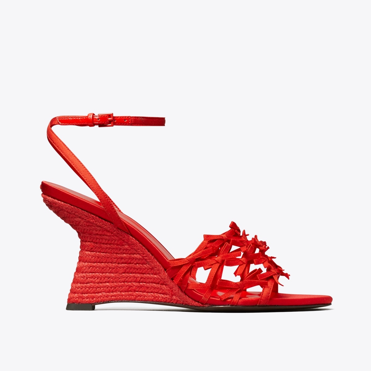 Mini Bow Espadrille Wedge - red
