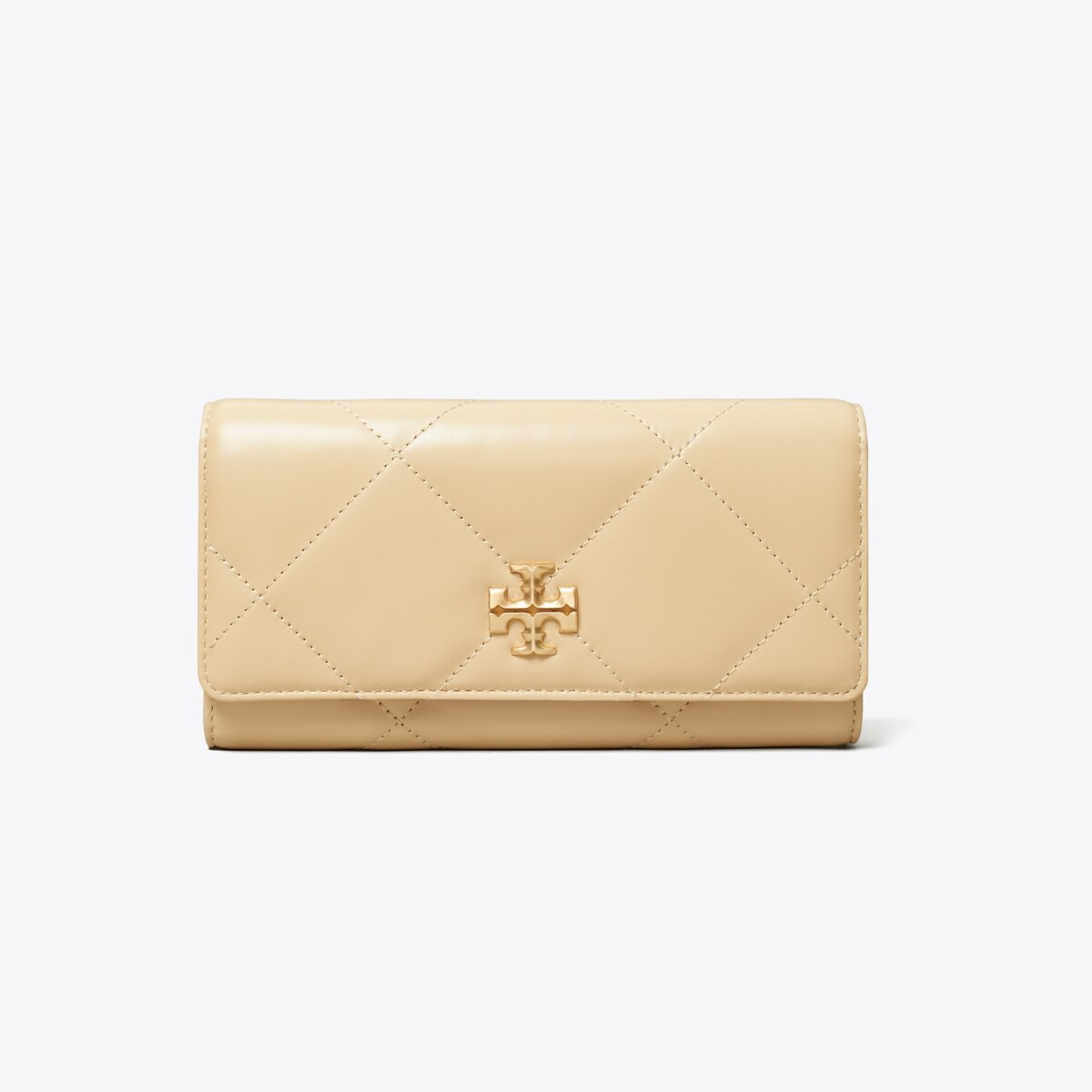 Kira Diamond Quilt Flap Wallet - yellow