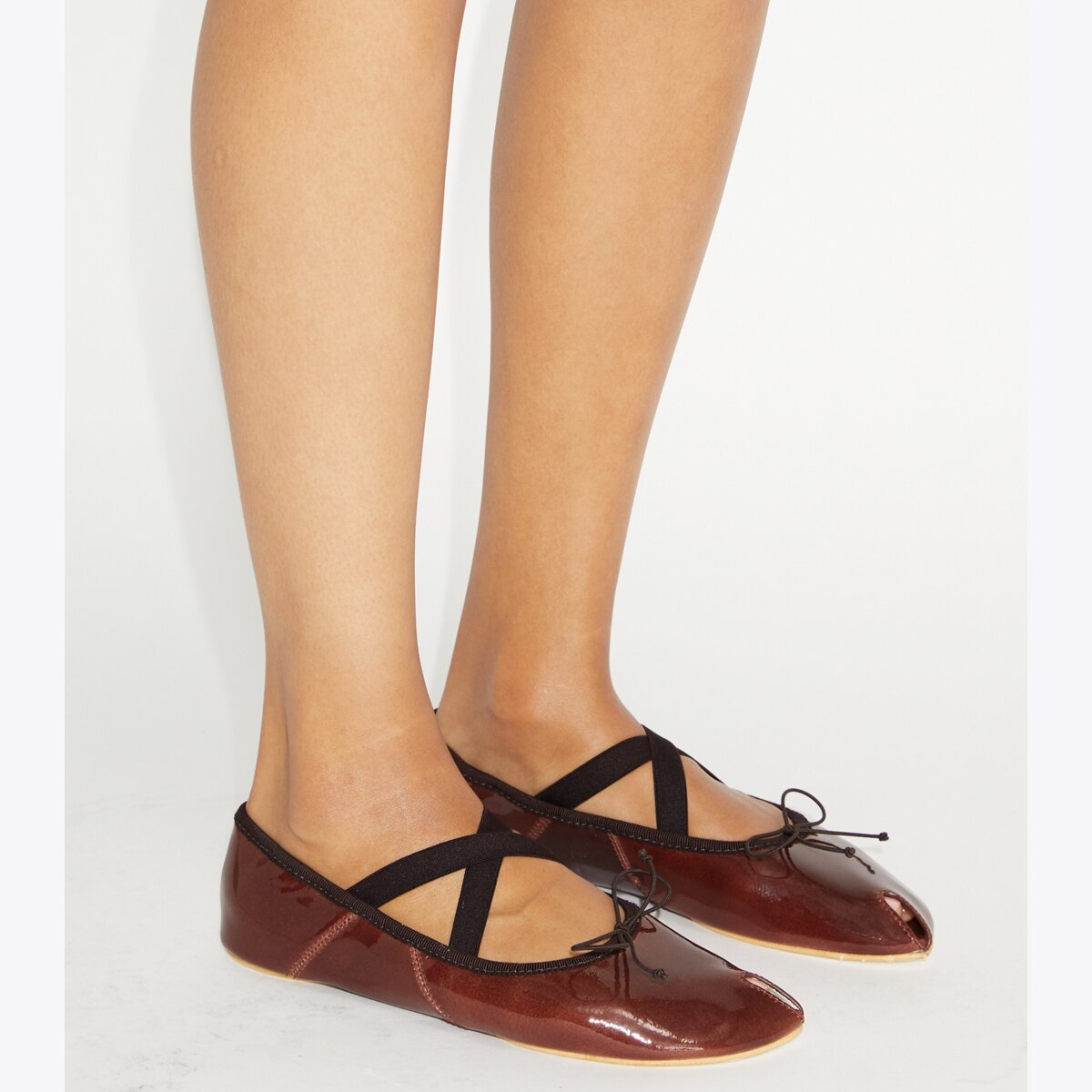 Peep-Toe Mary Jane Ballet - sierra cognac