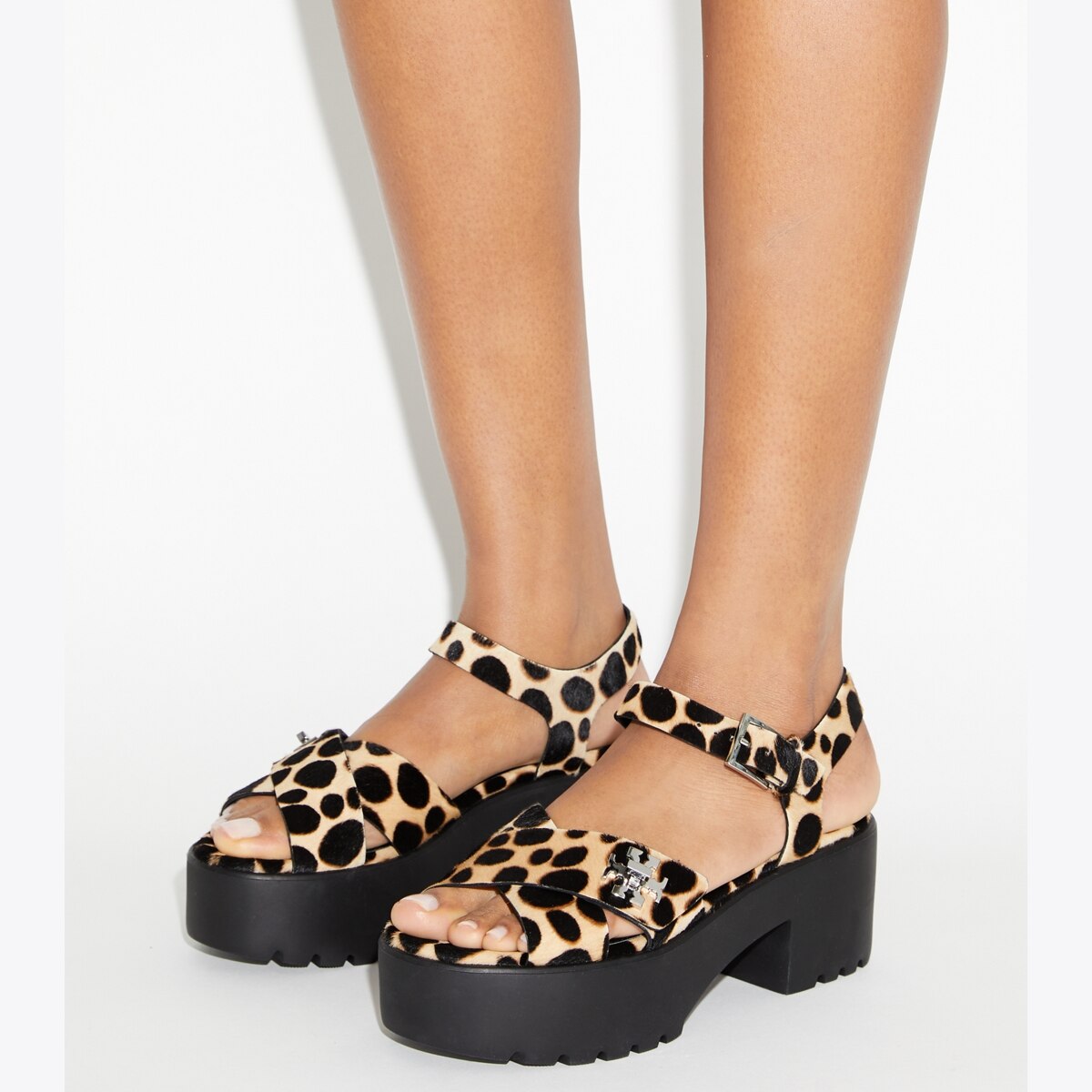 Turnlock Platform Heeled Lug Sandal - misc