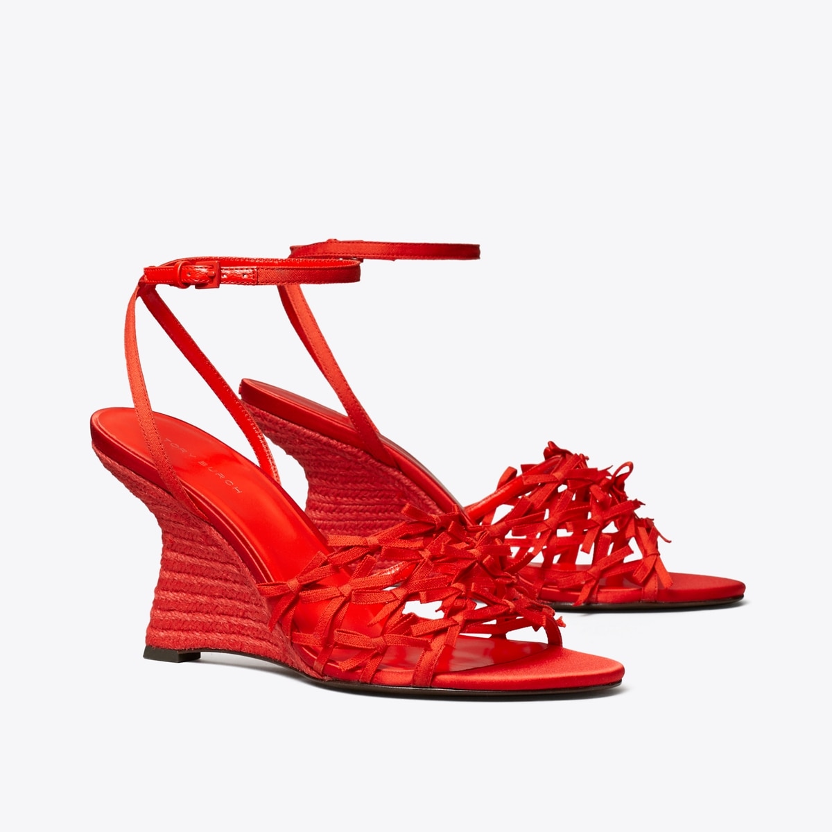 Mini Bow Espadrille Wedge - red