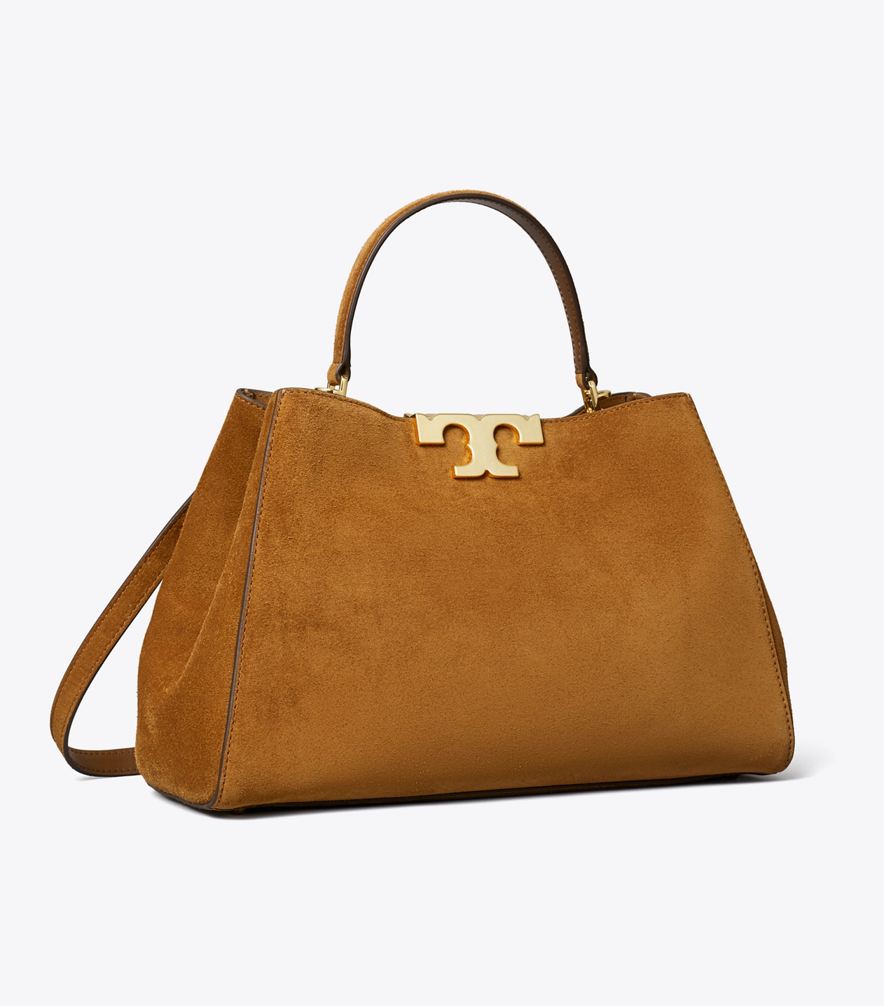 Eleanor Suede Satchel - brown