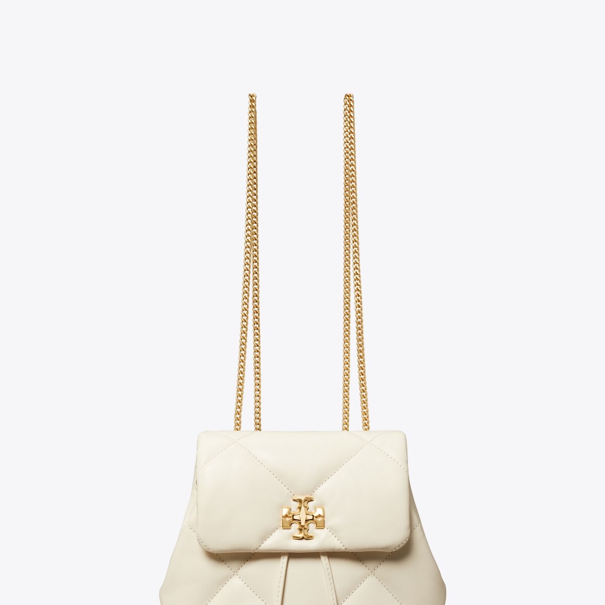 Mini Kira Diamond Quilt Backpack - white