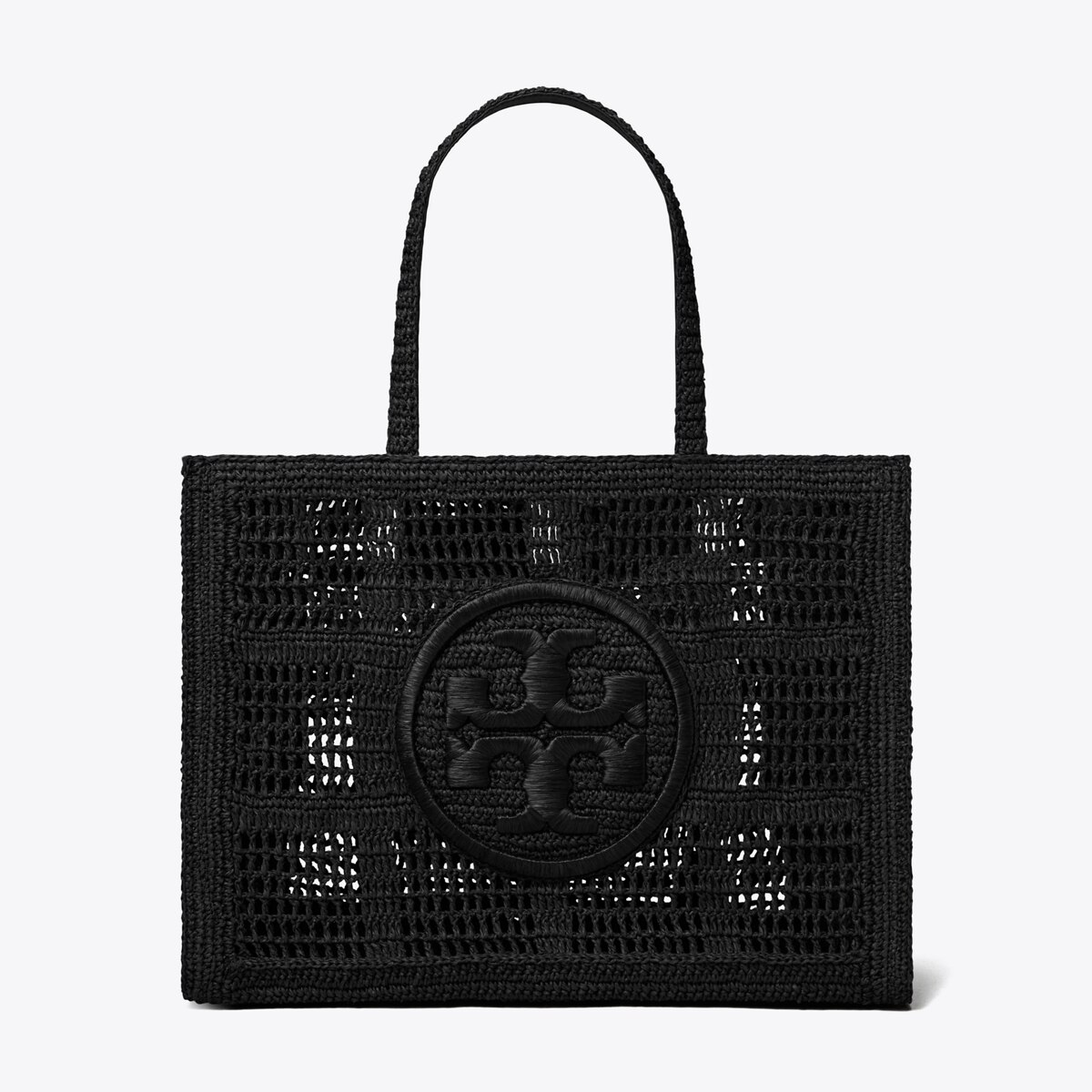 Large Ella Hand-Crocheted Tote - black