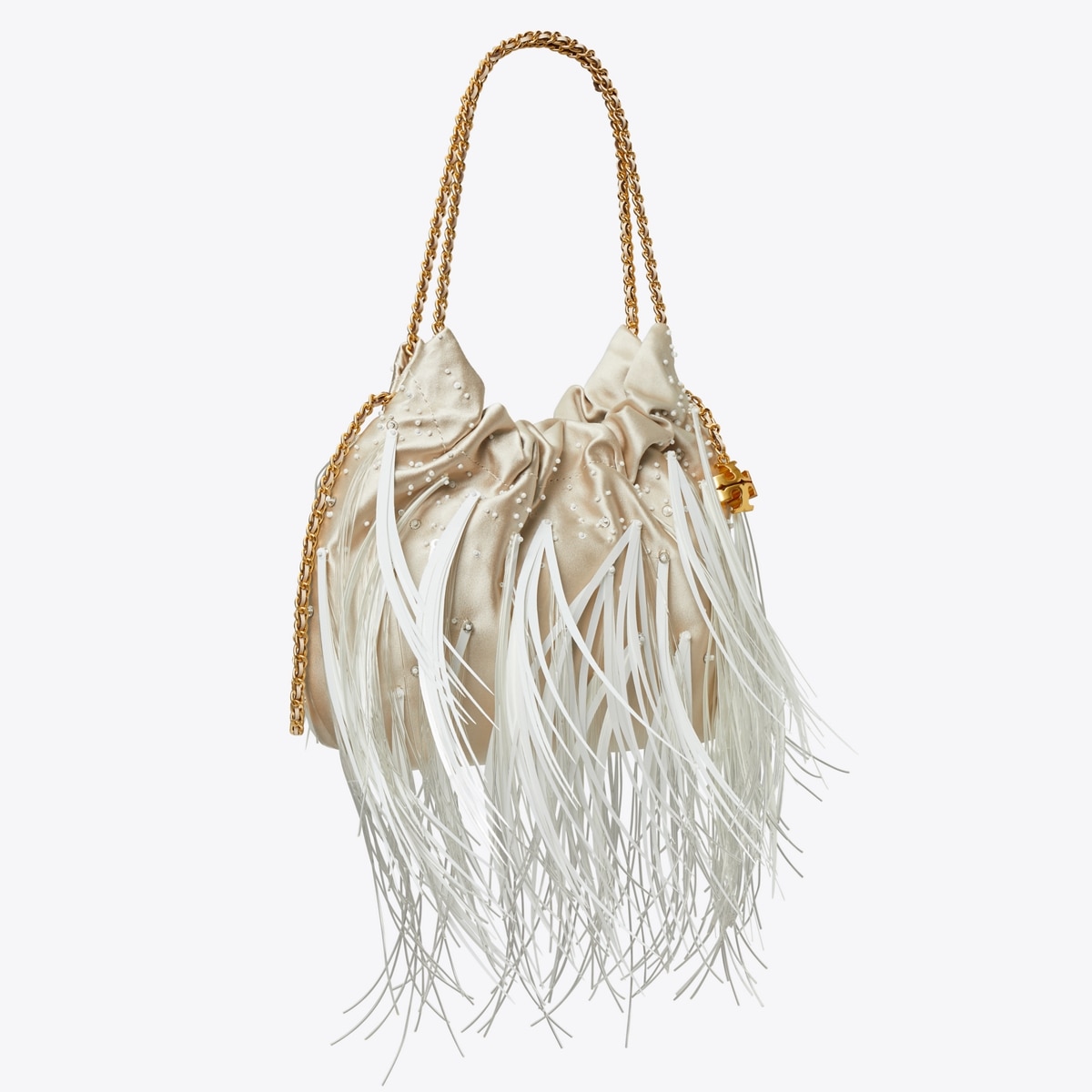 Mini Fleming Feather Hobo Bag - tiramisu