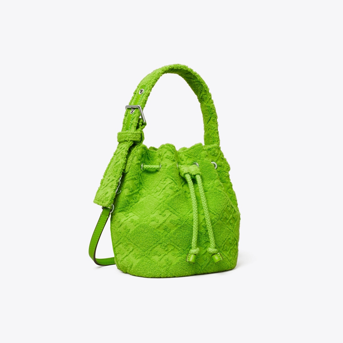 T Monogram Terry Mini Bucket Bag - green