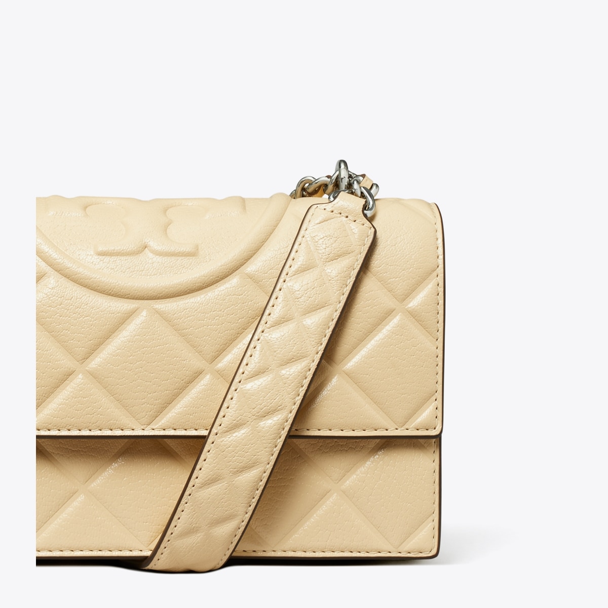 Small Fleming Shoulder Bag - beige