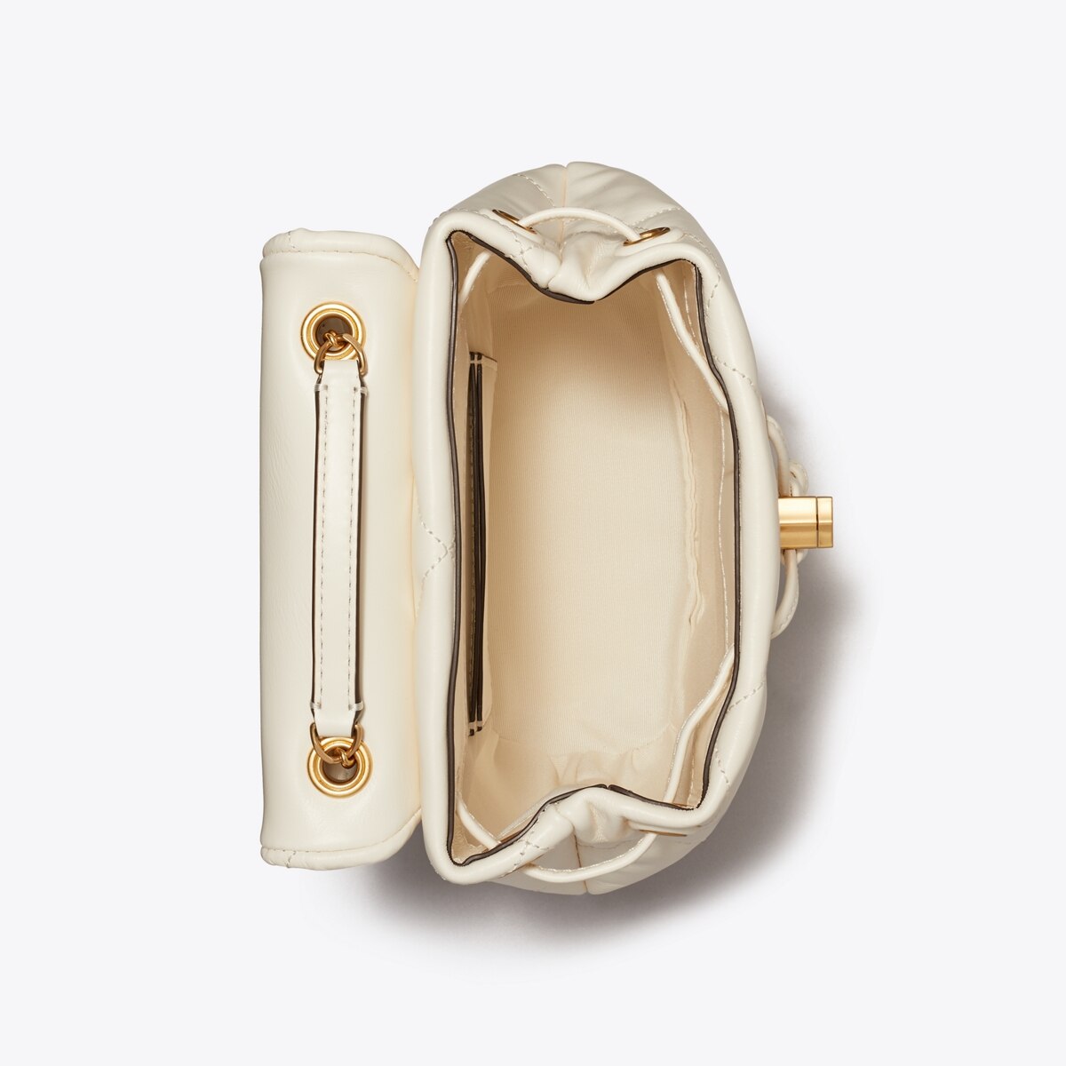 Mini Kira Diamond Quilt Backpack - white