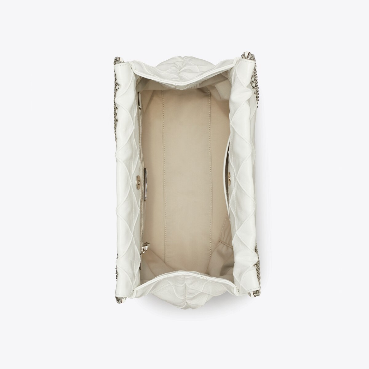 Fleming Soft Distressed Hobo Bag - white