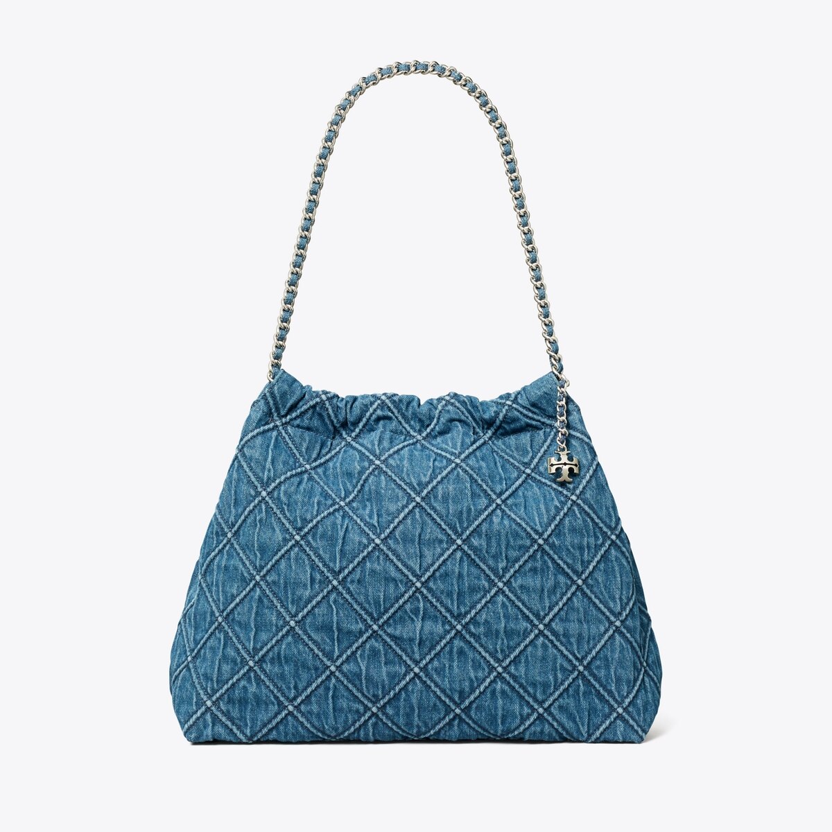 Fleming Soft Denim Hobo Bag - blue