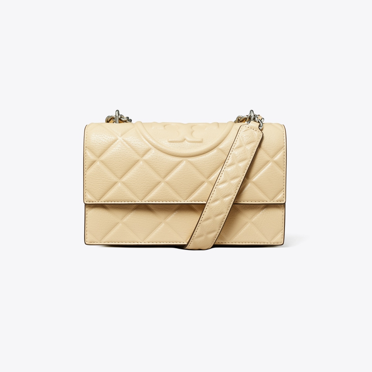 Small Fleming Shoulder Bag - beige