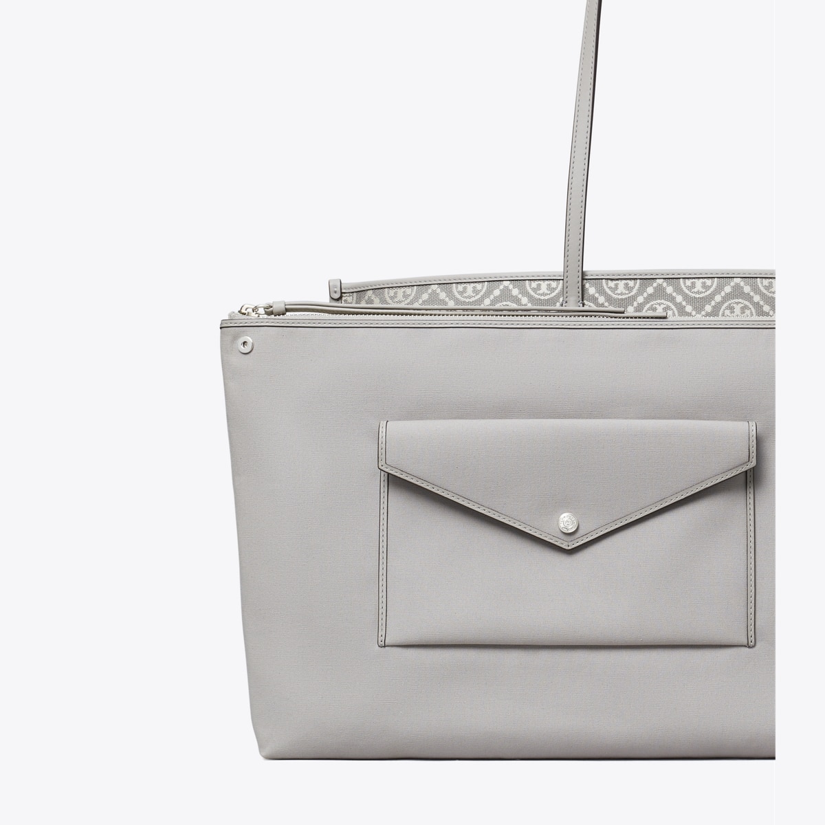 T Monogram Perry Tote - gray