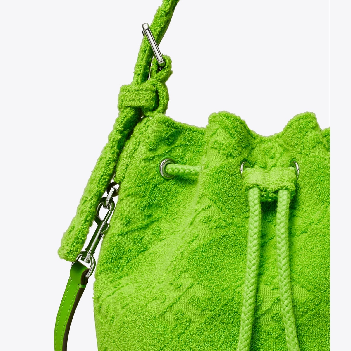 T Monogram Terry Mini Bucket Bag - green