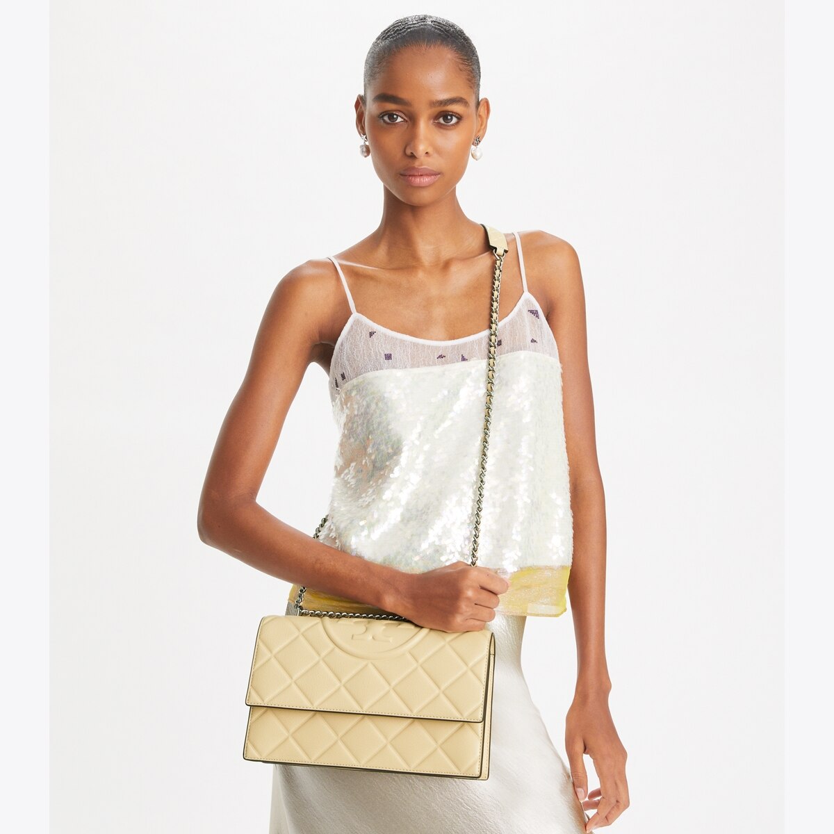 Fleming Shoulder Bag - beige