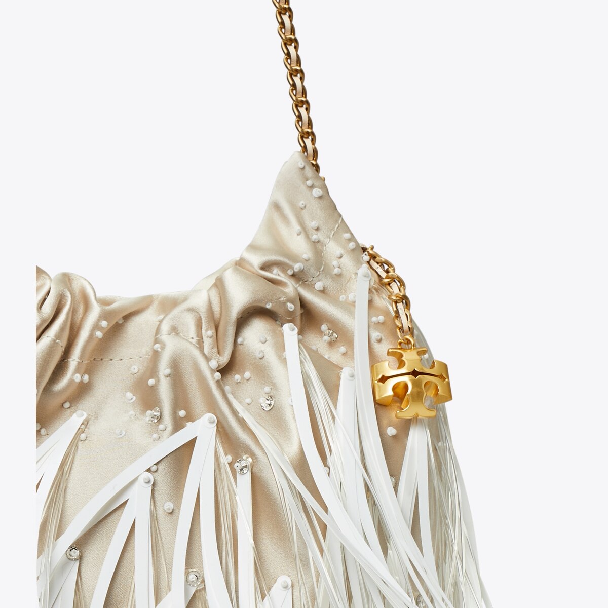Mini Fleming Feather Hobo Bag - tiramisu