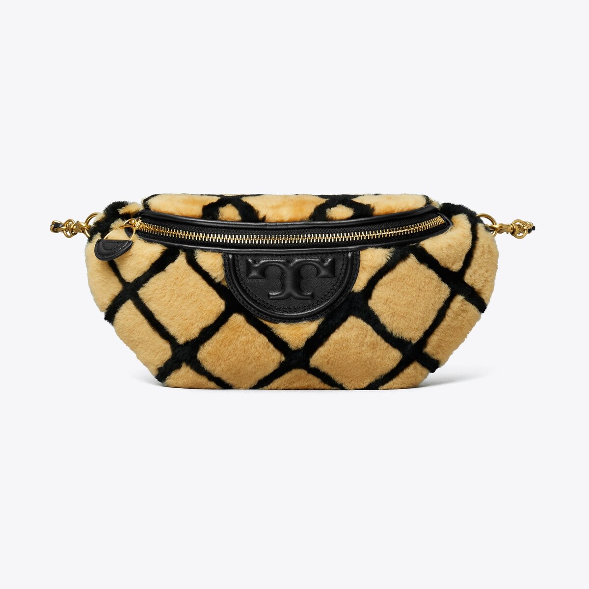 Fleming Shearling Convertible Belt Bag - brown