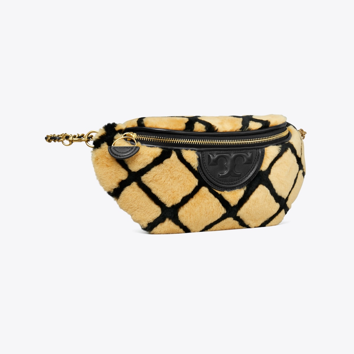 Fleming Shearling Convertible Belt Bag - brown