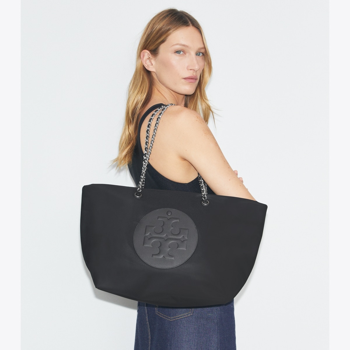 Ella Chain Tote - black