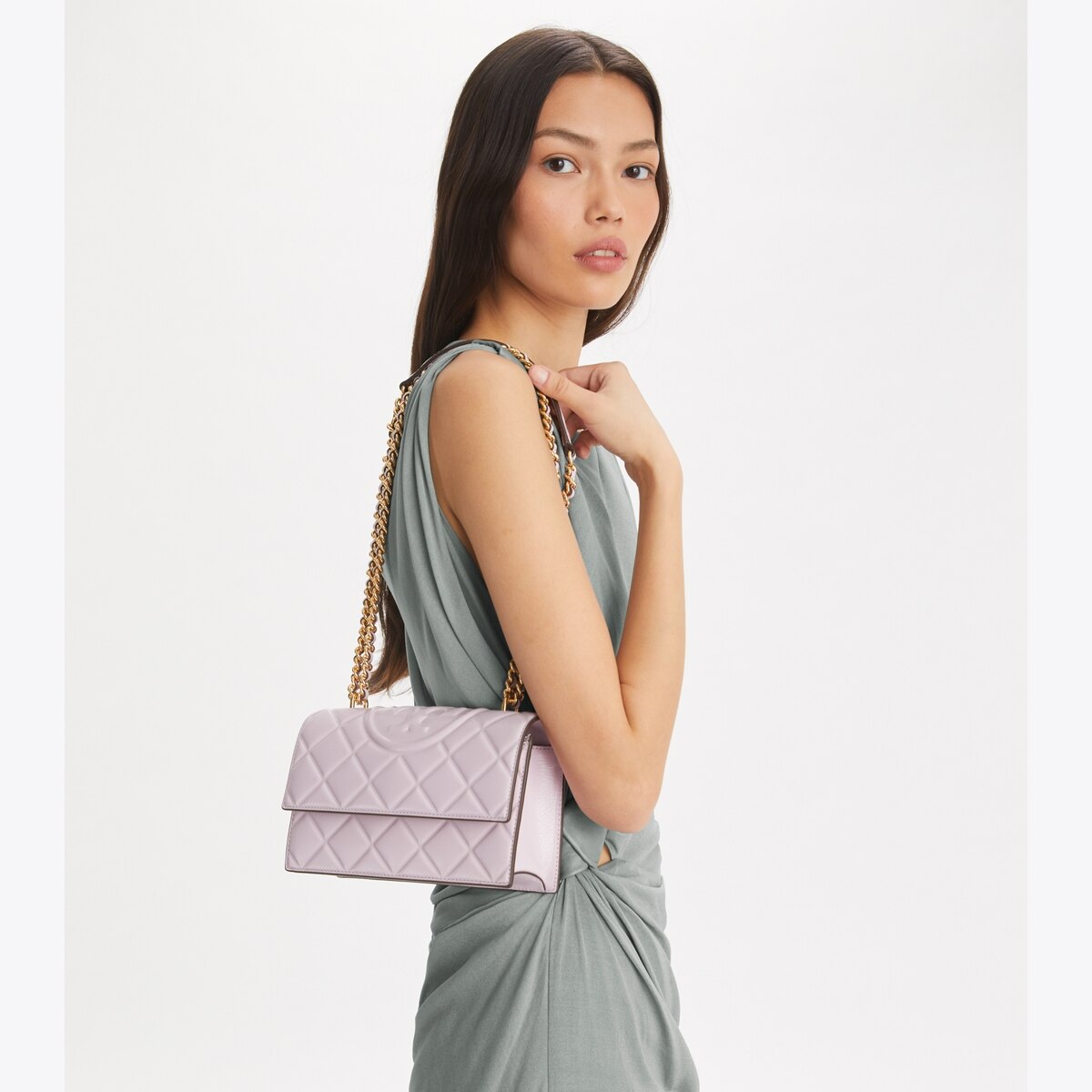 Small Fleming Shoulder Bag - purple