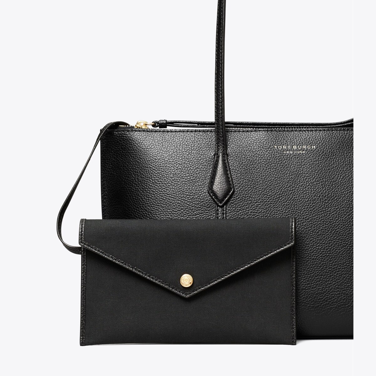 Small Perry Zip Tote - black