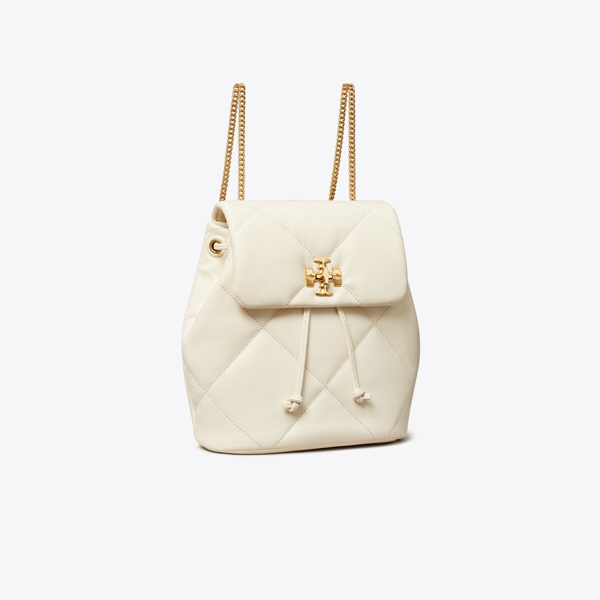 Mini Kira Diamond Quilt Backpack - white