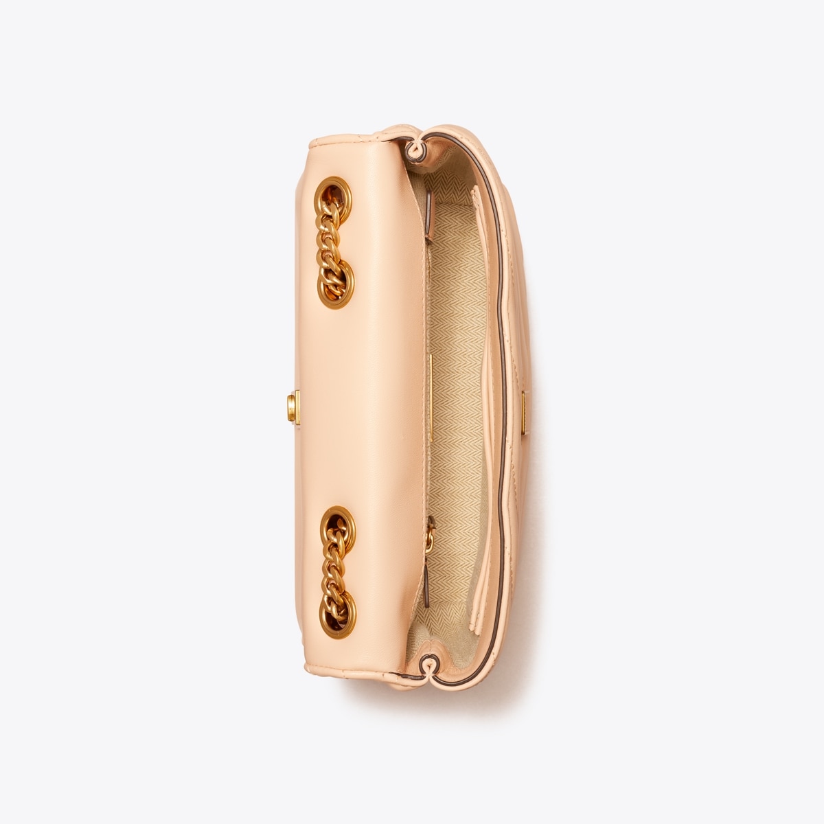 Small Kira Chevron Shoulder Bag - pink