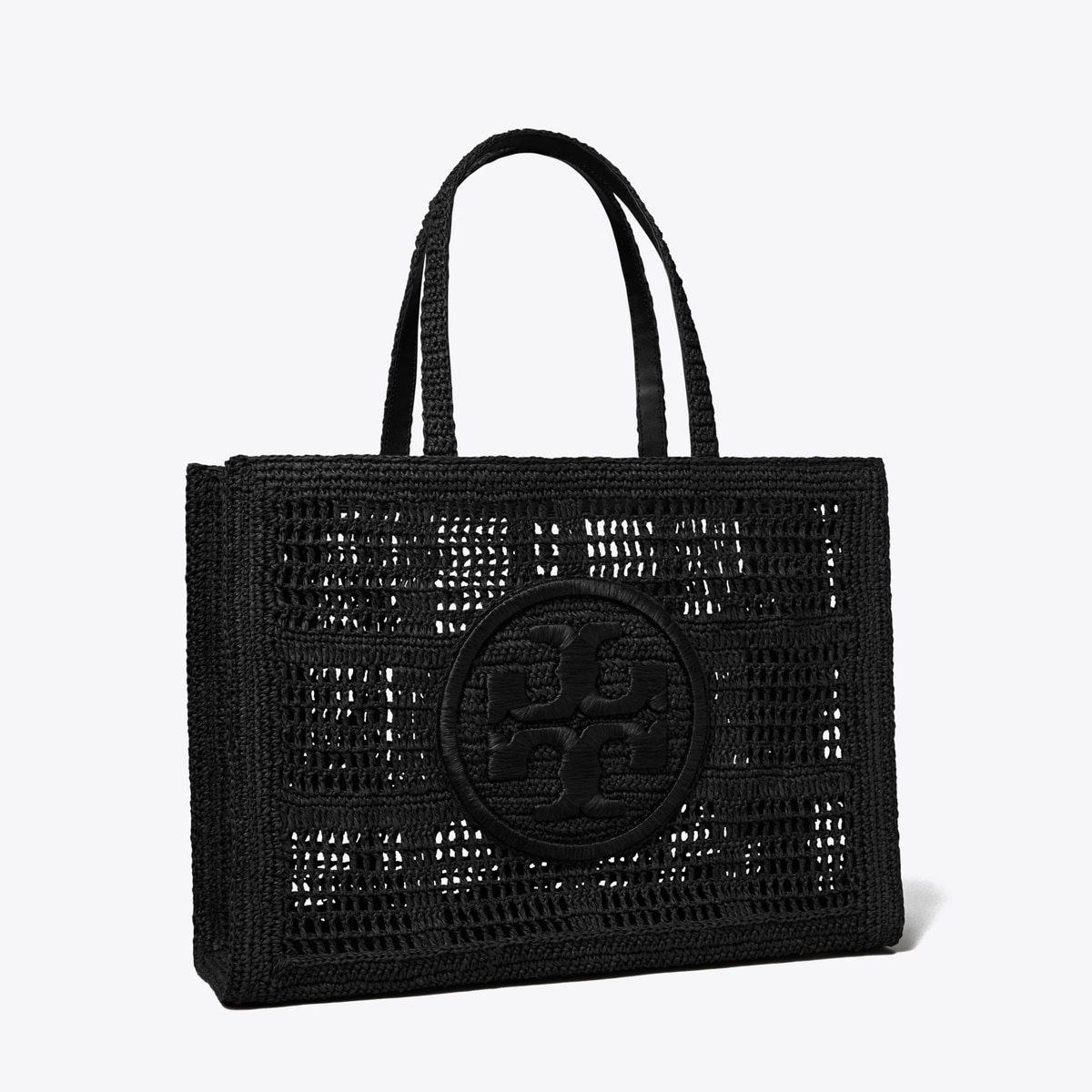 Large Ella Hand-Crocheted Tote - black