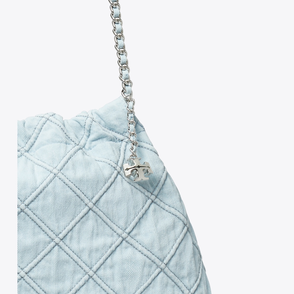 Fleming Soft Denim Hobo Bag - blue