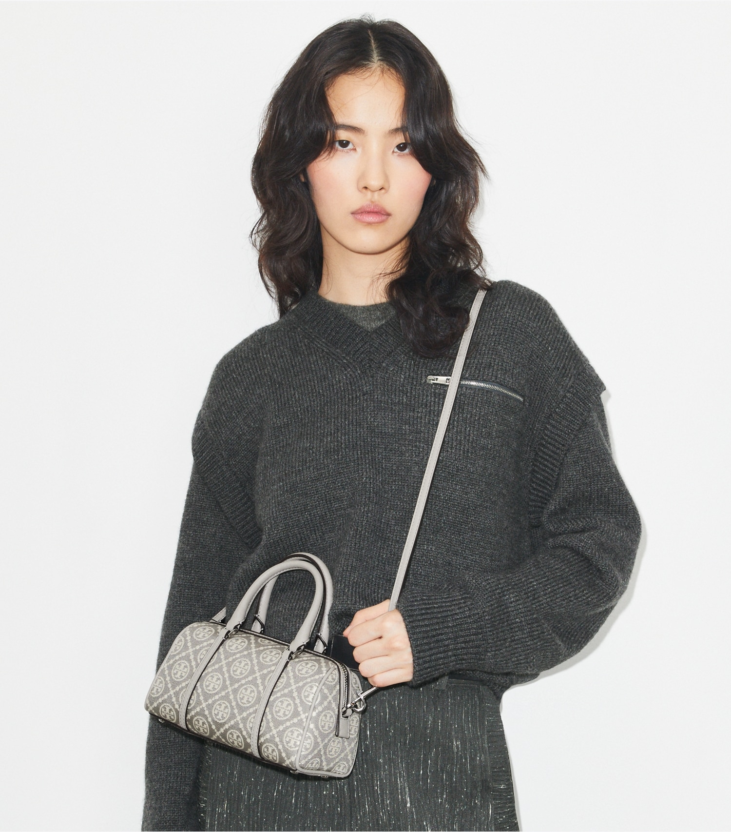 T MONOGRAM UTILITY MINI BARREL BAG