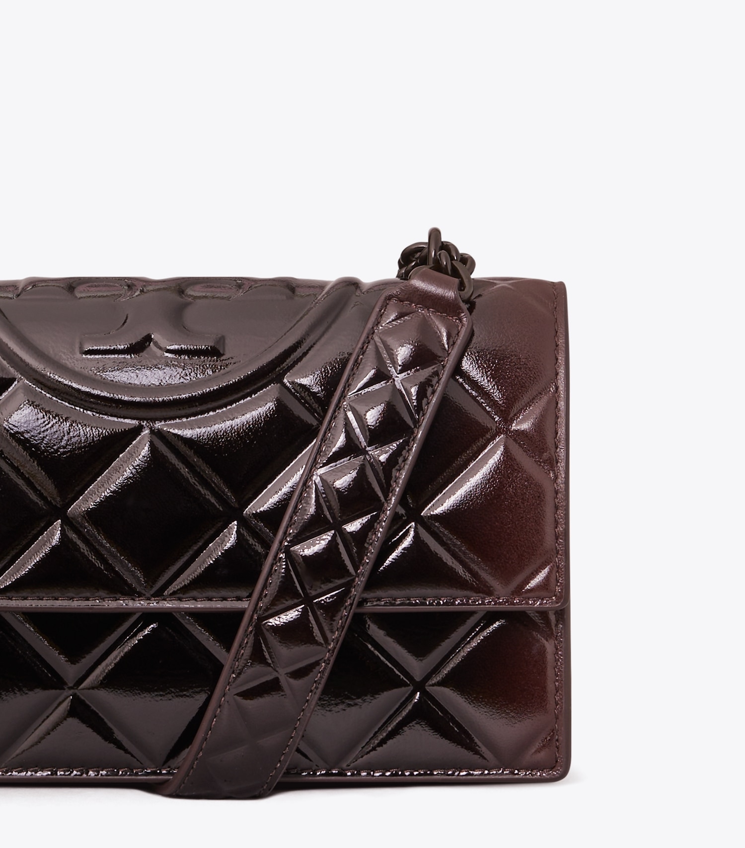 SMALL FLEMING PATENT SHOULDER BAG