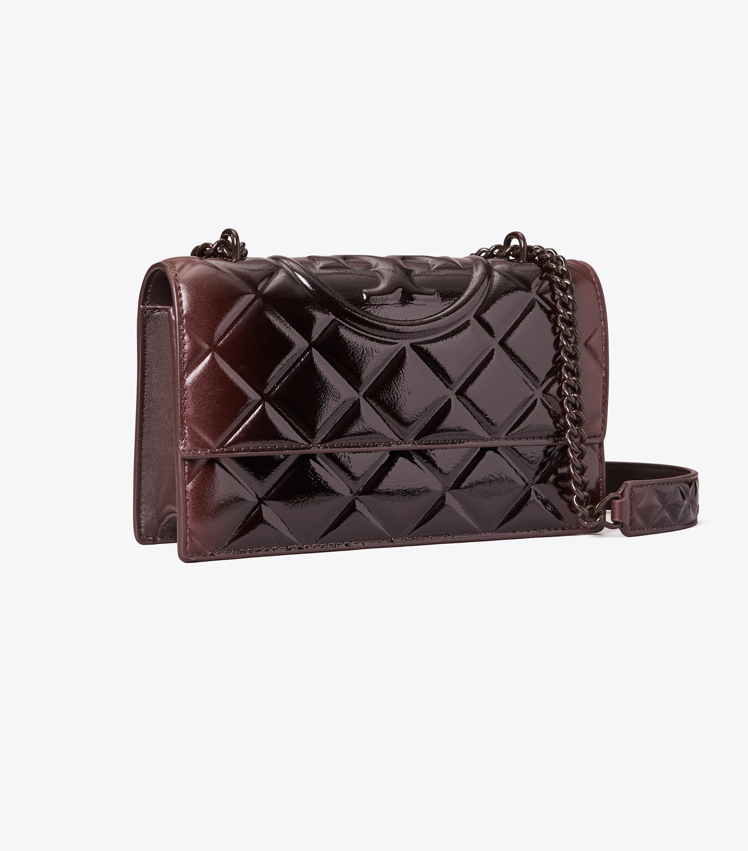 SMALL FLEMING PATENT SHOULDER BAG