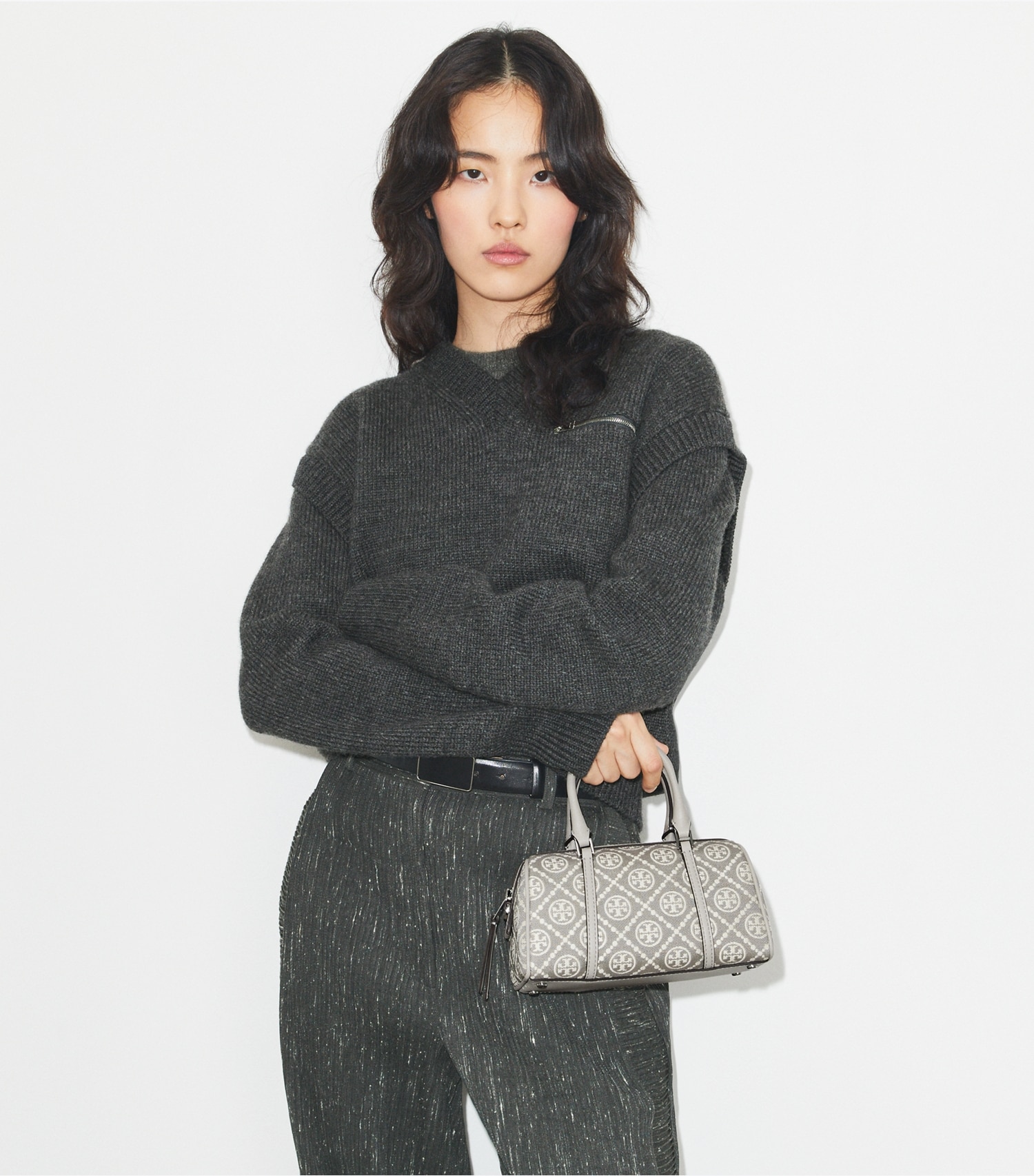 T MONOGRAM UTILITY MINI BARREL BAG