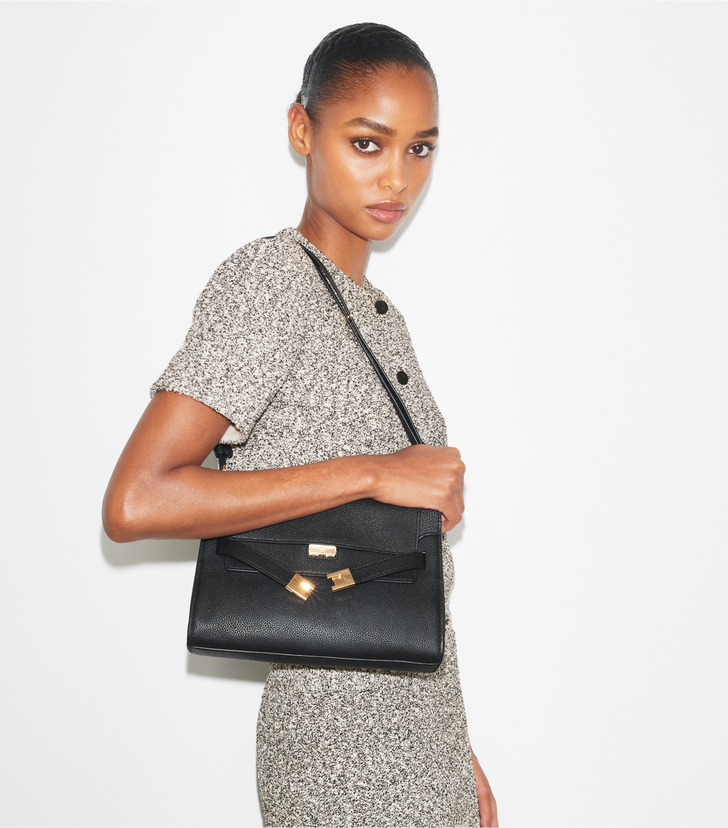 LEE RADZIWILL PEBBLED SHOULDER BAG