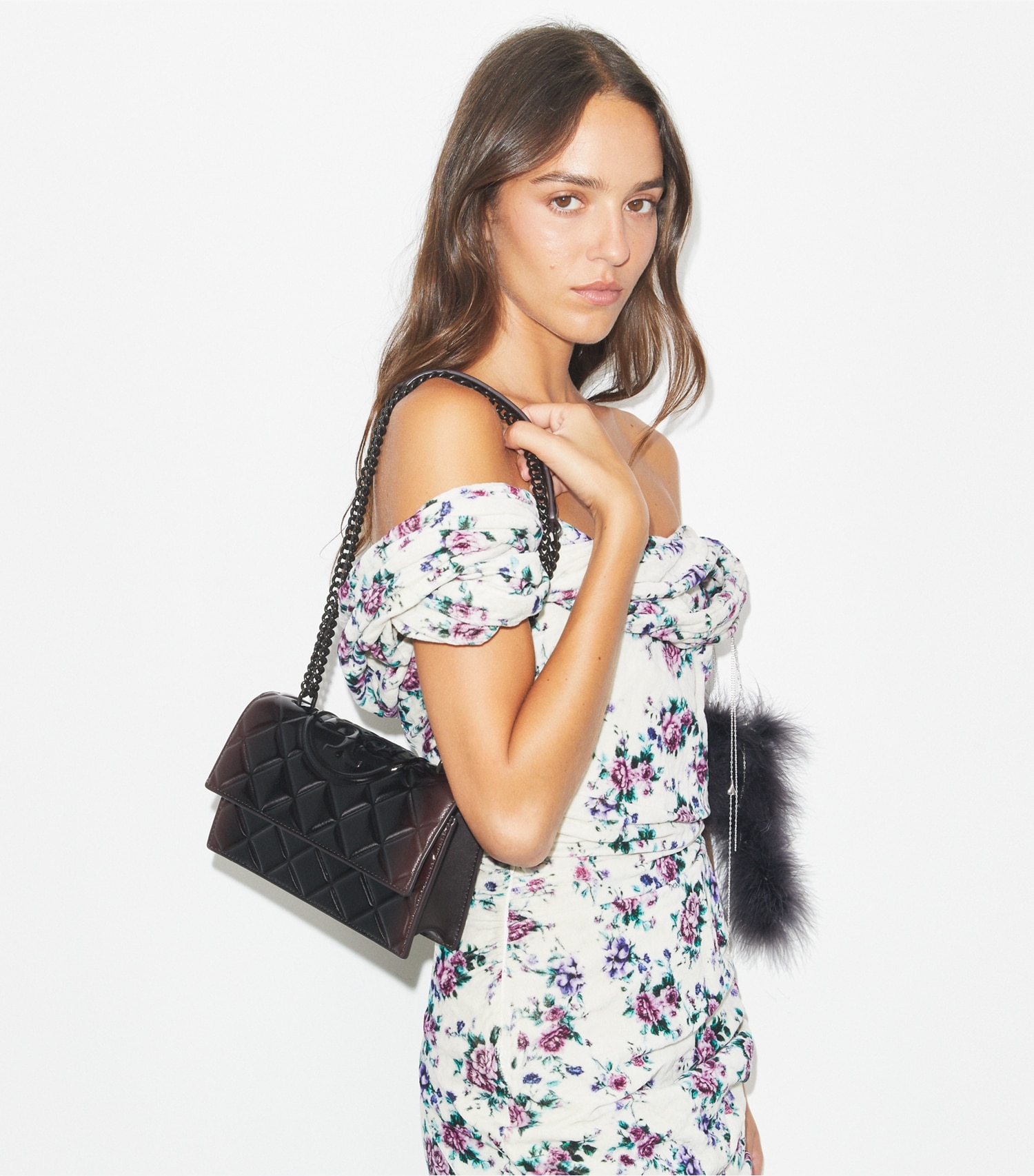 SMALL FLEMING PATENT SHOULDER BAG