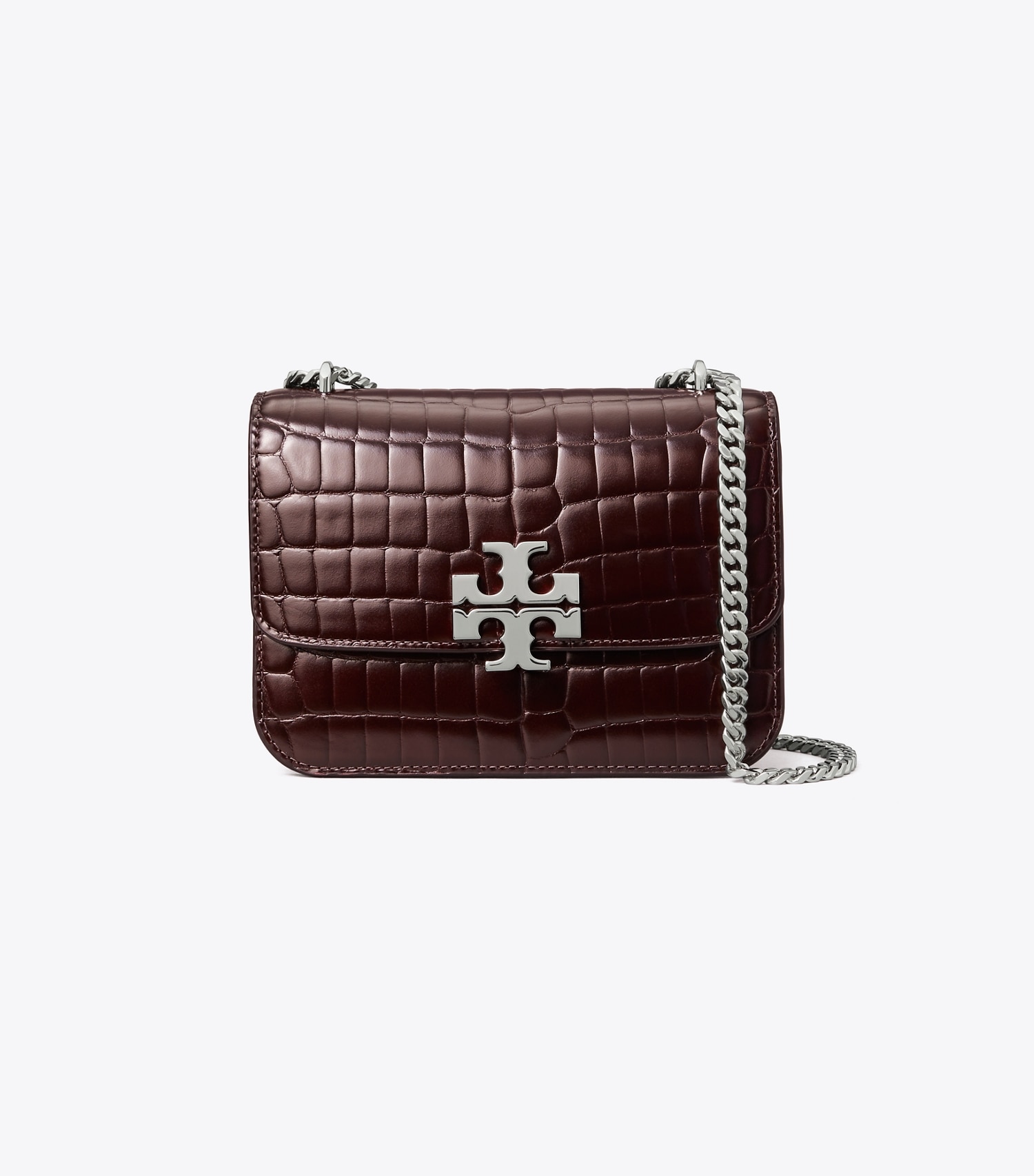 SMALL ELEANOR CROC-EMBOSSED SHOULDER BAG