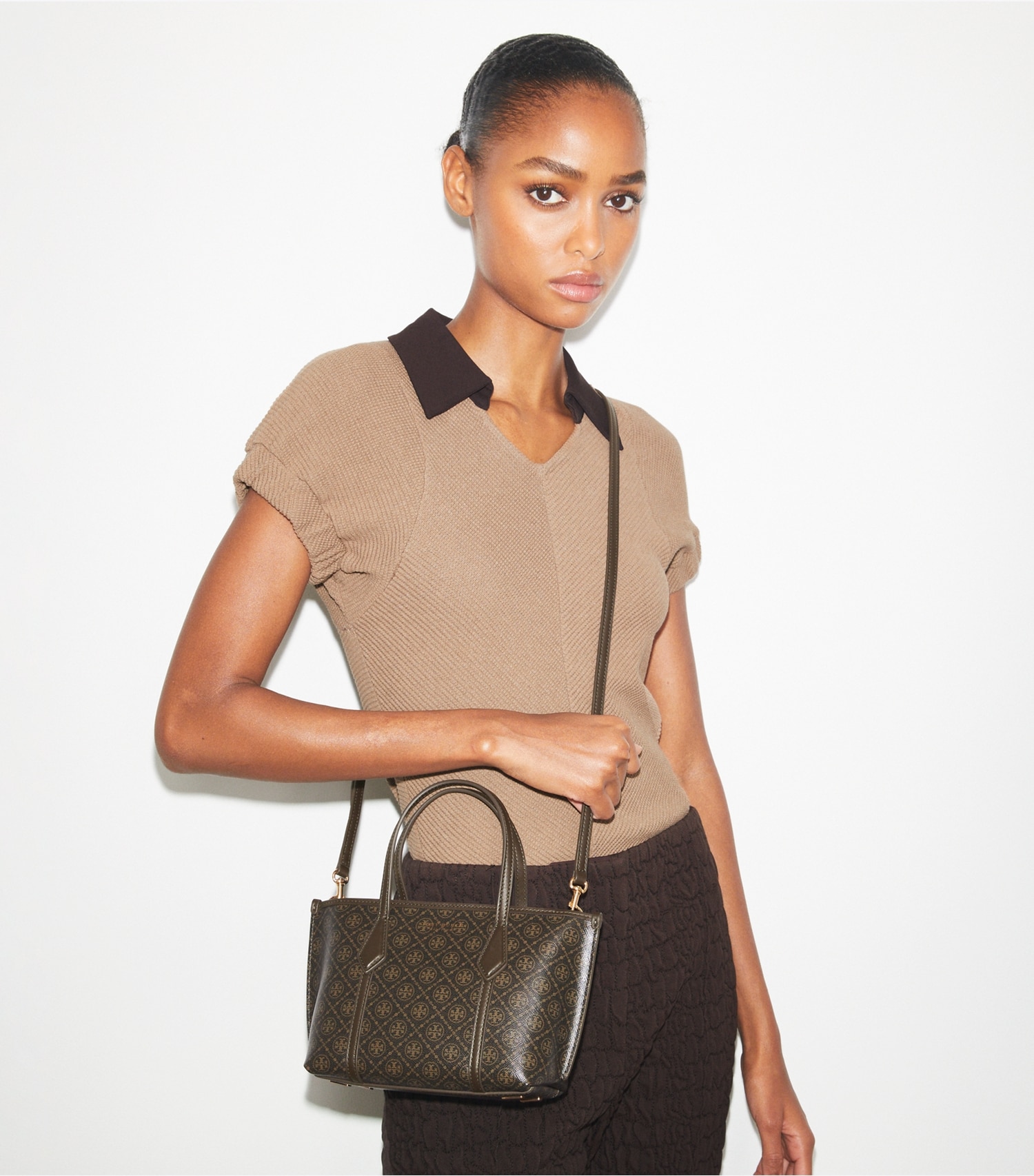 MINI PERRY COATED CANVAS TOTE