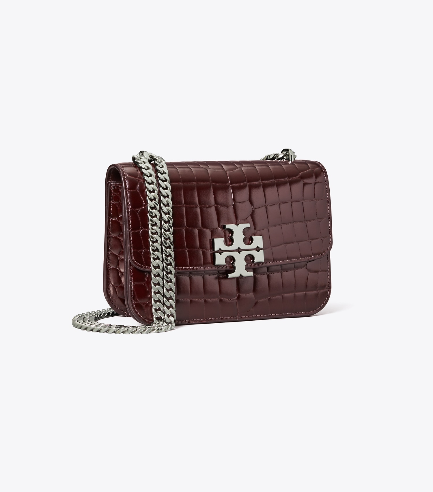 SMALL ELEANOR CROC-EMBOSSED SHOULDER BAG
