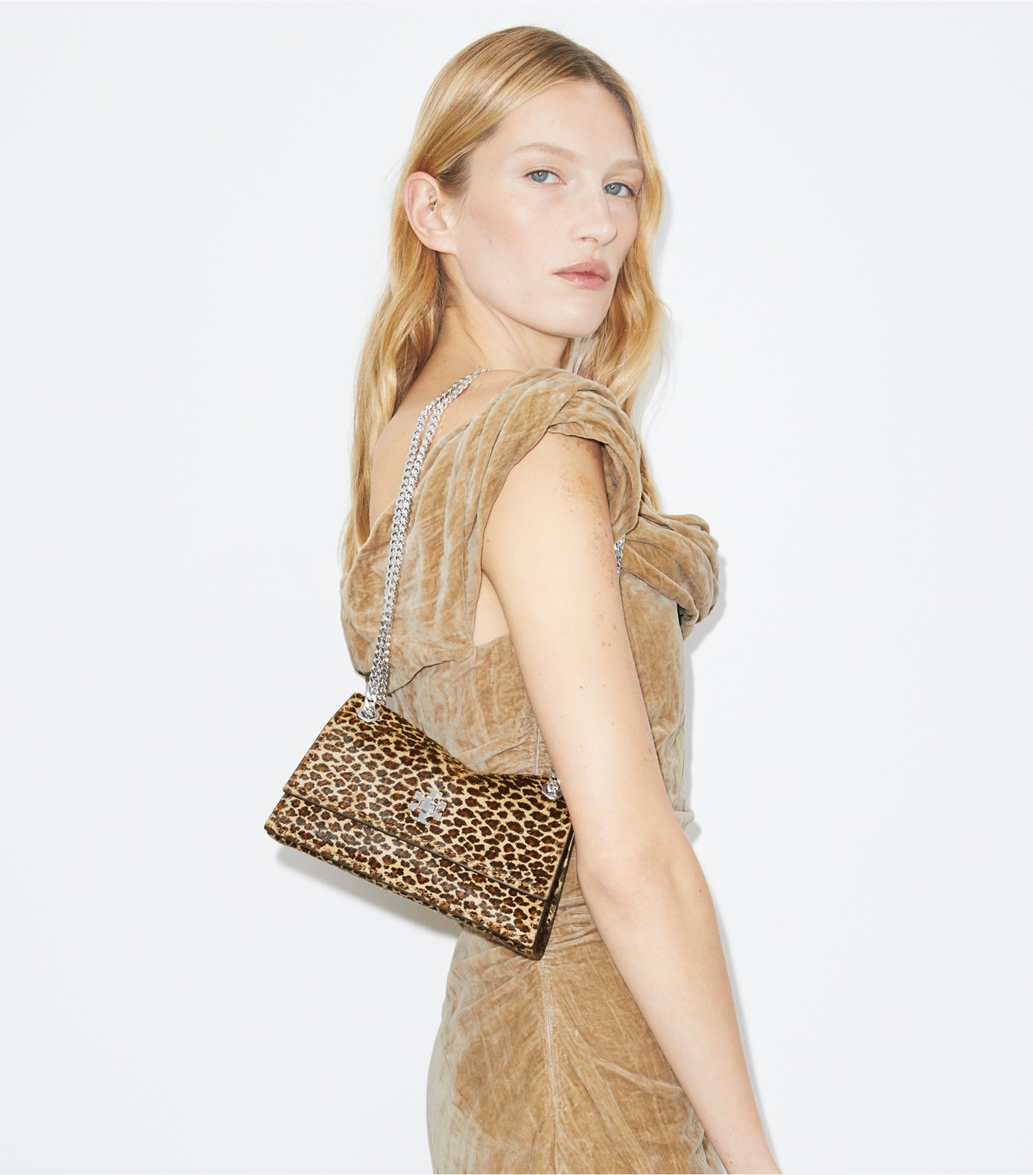 MINI KIRA TURNLOCK CALF HAIR SHOULDER BAG